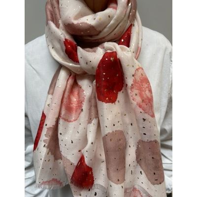 THREE M TØRKLÆDE, SCARVES 2538, RED